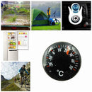 1Pc Portable Mini Outdoor LCD Round Thermometer For Tourist Camping Hiking S2X5