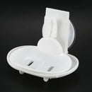 Double Soap Dish Strong Suction Soap Holder Cup Tray for Shower Bathroom (W K1Y8