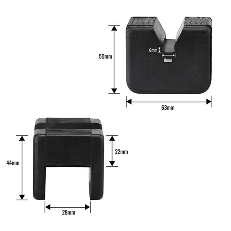 6 Pack Jack Pad Adapter For Jack Stand 2-3 Ton Universal Rubber Slotted Fra S8C5