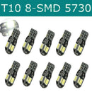 10PCS Canbus Error Free T10 White 5730 8 SMD LED Car Side Wedge Light Lamp Bulb