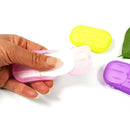 60Pcs Disposable Soap Paper Clean Scented Slice Foaming Box Mini Paper SEAU