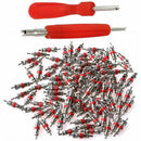 Tire Repair Tool Set - 2 in 1 Set Dual Single Head Valve Core Remover and 1