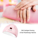 12 LED 36W Nail Art Dryer Light Manicure Drying Gel Polish UV Lamp (Pink) SN9F