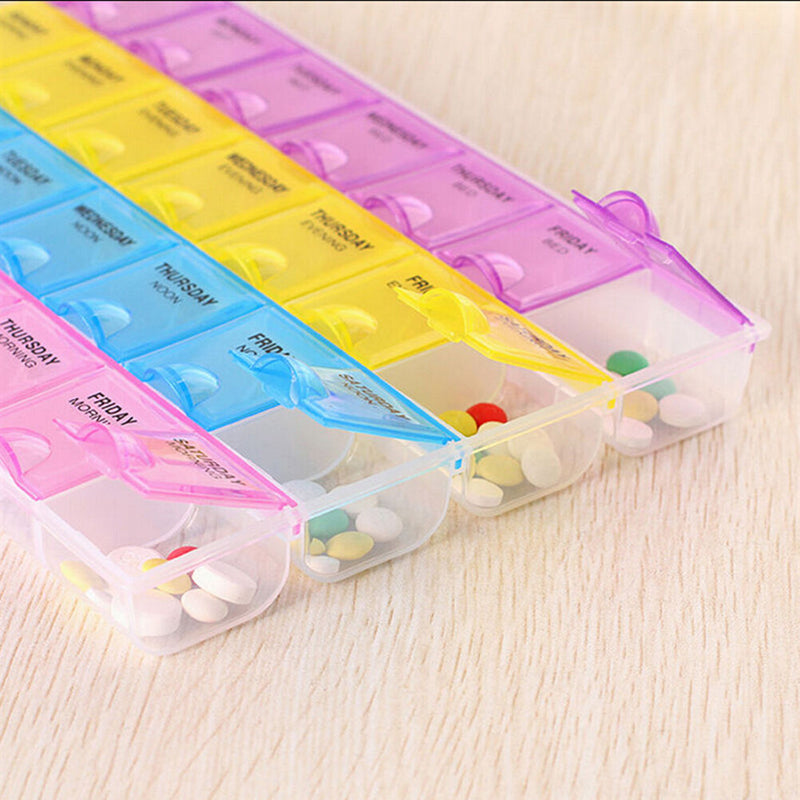 1x Weekly 28 Days Tablet Pill Box Holder Medicine Storage Organizer Case CC