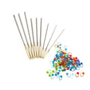 100pcs Knitting Crochet Locking Stitch Needles Clip Markers Holder&9 Needles