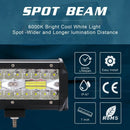 7 Inch Led Light Bar 1Pc 400W Offroad Driving Lights Led Pods Spot Flood Co