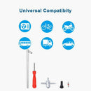 Valve Stem Puller Installer Tool - 6Pcs Tr412 Tire Snap In Short Rubber Val