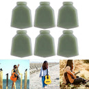 6pcs Jade Green Guitar Tuning Peg Key Tuners Heads Button Knobs Handle Caps