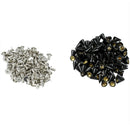 100 x 10mm cone screws rivets - Black