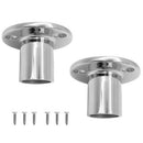 2Pcs 90 Degree Boat Handrail Round Base 1in 25Mm Marine 316 Stainless Steel