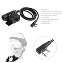 U94 PTT Headset Military Adapter Cable for Kenwood Baofeng Walkie Talkie Radio