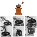 Classical Wooden Manual Coffee Grinder Stainless Steel Retro Spice Mini Bur New