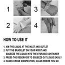 1 Set Outdoor Hand Dispenser Bracelet with Empty Squeeze Bottle (Blue) A