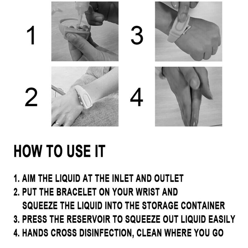 1 Set Outdoor Hand Dispenser Bracelet with Empty Squeeze Bottle (Blue) A