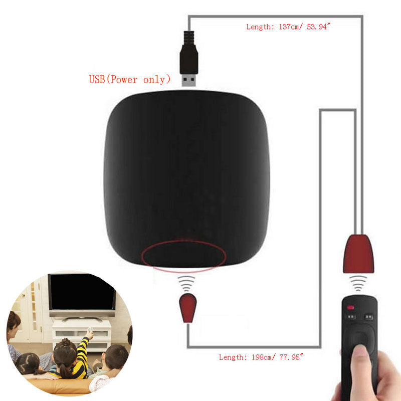 USB IR Infrared Remote Control Receiver Adapter Extender Repeater Emitter Cable