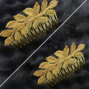 1x Women Hair Clips Hair Comb Hairpin Alloy Leaves Elegant Headband 3C