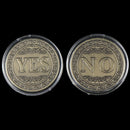 Commemorative Coin YES NO Letter Ornaments Collection Arts Gifts Souvenir Luc OZ