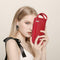 4pcs/Set Lichi Leather Tassels Women Tote Shoulder Clutch Card Bags (Red)