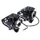 2Pcs/set U7 Blue Angel Eyes Light 125W Motorcycle Headlight LED Fog Spotli zc Bj