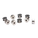 25Pcs Clear Empty Sewing Machine Bobbins Spool Metal Case With Storage Box M&O
