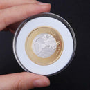 20pcs/Set Round Clear Coin Storage Container Box Commemorative Coin Holder