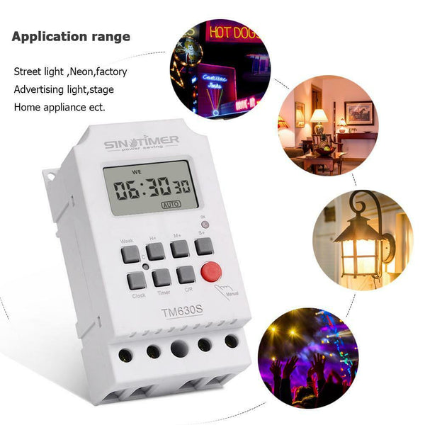 Weekly Programmable LCD Digital Timer Switch Controller Setting Clock (12V)