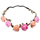 Baby Kids Girls Beautiful Rose Headband Stretchable Hairband Head Wrap