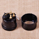 New 2"/52mm 12V Motorcycle Fuel Level Gauge Meter E-1/2-F Pointer Black Face Rim