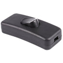 AC 250V 2A Rectangle Black ON OFF Button In Line Cord Switch A3Q6