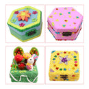 Unfinished Wood Box with Lid Trinkets Case for Home Decoration, Storage,