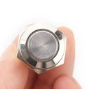 16mm 1/2" Anti-Vandal Momentary Metal Push button Switch Flat Top Chrome  n.AU