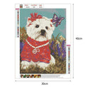 5D DIY Full Drill Diamond Painting Dog Cross Stitch Embroidery Mosaic Kit