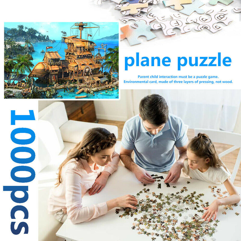 1000pcs DIY Pirate Home Jigsaw Puzzle Children Adults Assembling Picture