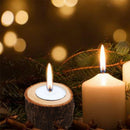 3x Stump Tea Light Candle Holders for Christmas Wedding Birthday Party Decor