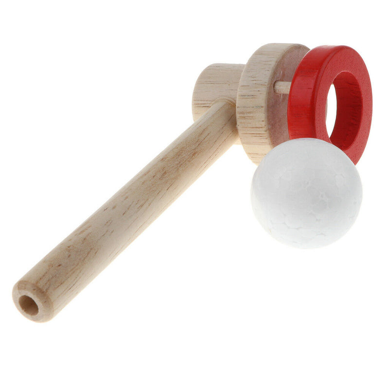 Classic Wooden Game Floating Ball Blow Pipe & Balls Blowing Educational Toys