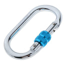 Climbing Carabiner, 25 Kn O-Shaped Super Strength Steel Screw Locking Carabiners