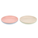 4 Pieces Round Plate Set 8 inch Ultra-Portable Dinnerware Set Detachable Plates