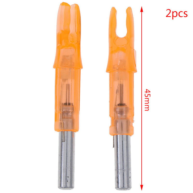2Pcs Hunting Shooting Luminous Lighted Compound Bow LED Glowing Arrow Nock T 3C