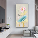 5D DIY Full Round Drill Diamond Painting Fish Lotus Cross Stitch Embroidery