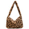 Animal Pattern Shoulder Underarm Bag Women Plush Top-handle Handbag (4)