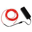 2Pcs Luminescent Neon LED Light Glow EL Wire String 5m Red+Fluorescent Green