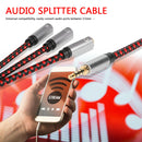 Audio Extension Cable 3.5mm Male to 3 Female Aux Extension Cable for Headphone