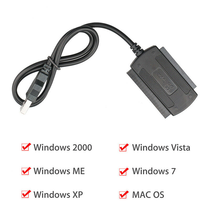 SATA/PATA/IDE to USB 2.0 Adapter Converter Cable for Hard Drive Disk   SE3c