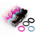 50 x Colorful Elastic Rubber Hair Bands Ponytail Holders for Ladies Q7L6