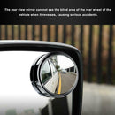 Wide Angle Adjustable Round Convex Car Rearview Blind Spot Mirror (White)