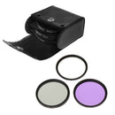58MM CPL UV FLD Lens Filter Set With Bag New For Nikon Canon Sony Pentax Camera