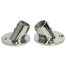 2X Boat Hand Rail Fitting Stainless Steel 7/8 inch 22Mm Pipe 60 Degree Roun