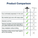 Silicone Shower Squeegee with Hook Non Slip Grip Household Squeegee Window  Y7L8