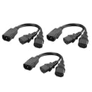 3Pieces IEC320-C14 To 2C13 Power Adapter Cord Male To Female PDU/UPS Server