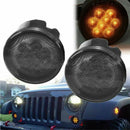 Smoke Lens LED Turn Signal Replacement Light for 14-18 Jeep Wrangler JK